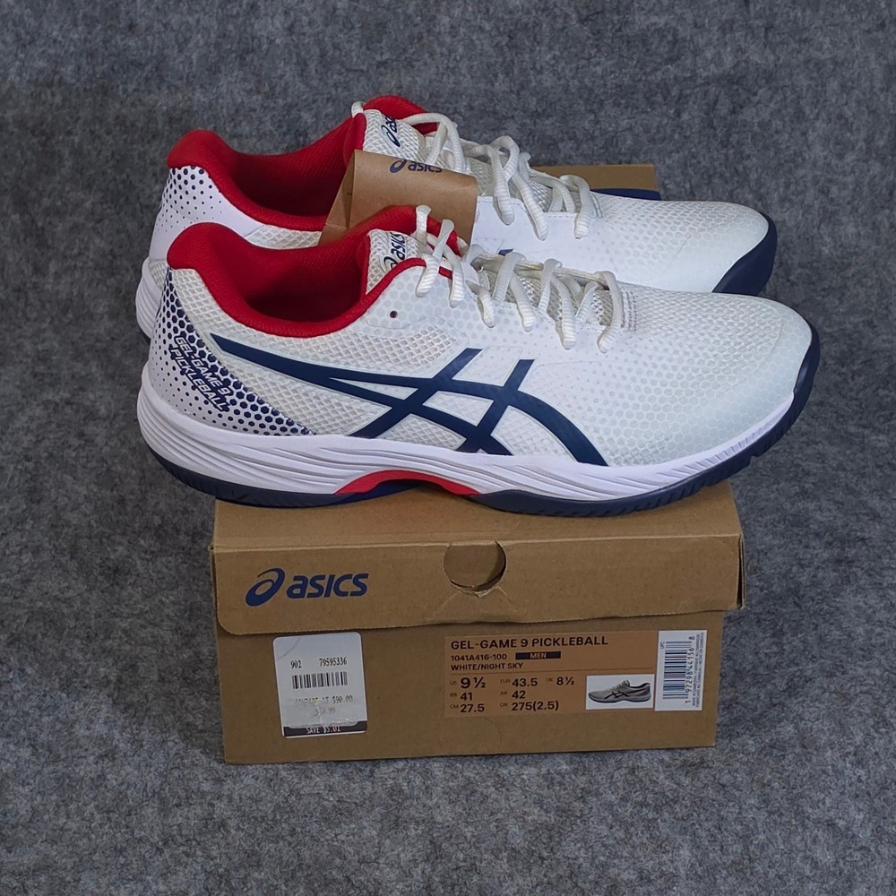 Asics Gel-Game 9 Pickleball Shoes Mens 10 White/red/blue 1041A416 Sneaker